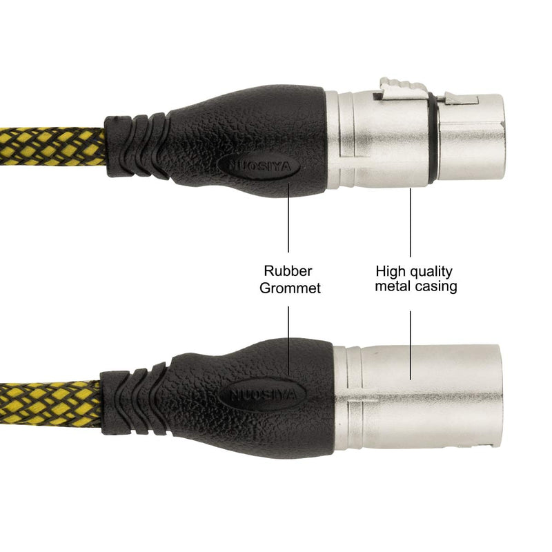 [AUSTRALIA] - XLR Cable, NUOSIYA XLR Cable Male to Female 3 Feet, 3-pin Nylon Hybrid Woven Microphone Cable, DMX Cable Recording Studio Equipment Jumper (6-Color/3FT) 6-Colors-3 Feet 