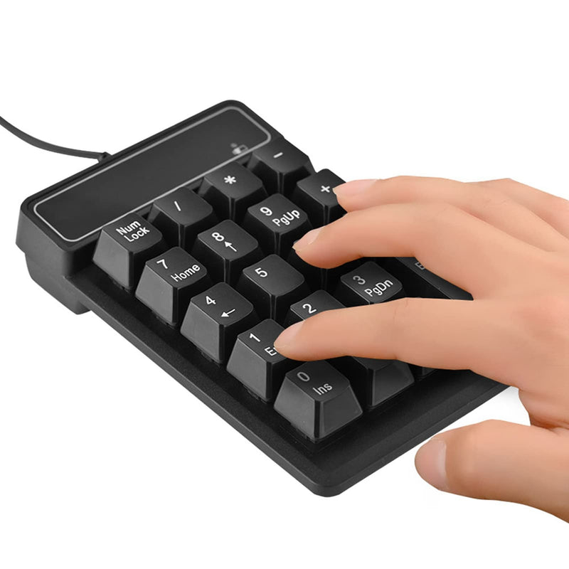 Diyeeni Numeric Keypad USB High Sensitivity Wired Numeric Keypad with Antiskid Design,Mechanical Numeric Keyboard Suitable for Notebook, PC or Desktop Computers