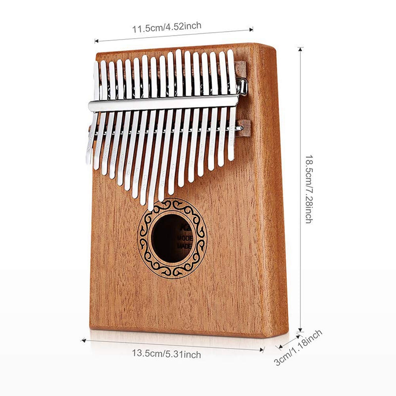 Kalimba 17 Keys Thumb Piano, Natural Wood, with basic course Tune Hammer, for Adult Kids Beginners, for Gifts