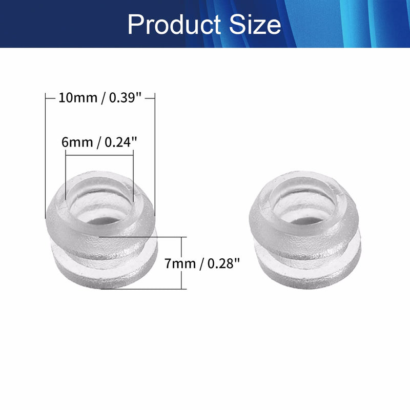 Auniwaig 50Pcs Rubber Grommet 6mm Inner Dia Armature Rubber Hole Grommet O Ring Oil Resistant Rubber Wire Grommets for Wiring Cable