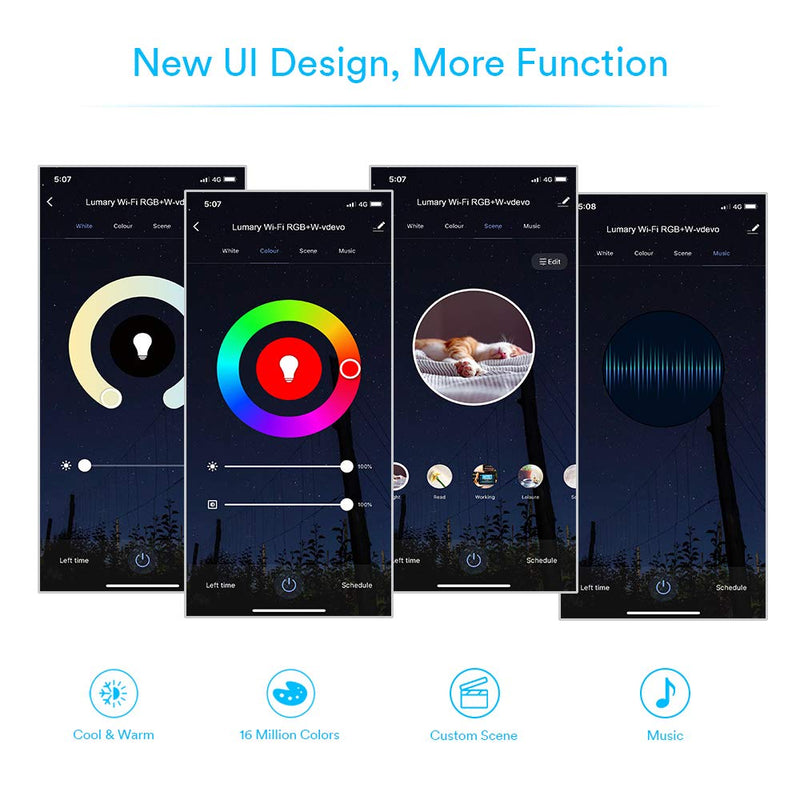 [AUSTRALIA] - Lumary WiFi RGBWW LED Controller for Lumary/iLintek Light Strips Timing Function Music Sync Compatible with Alexa Google Home(WiFi Controller) WIFI Controller 