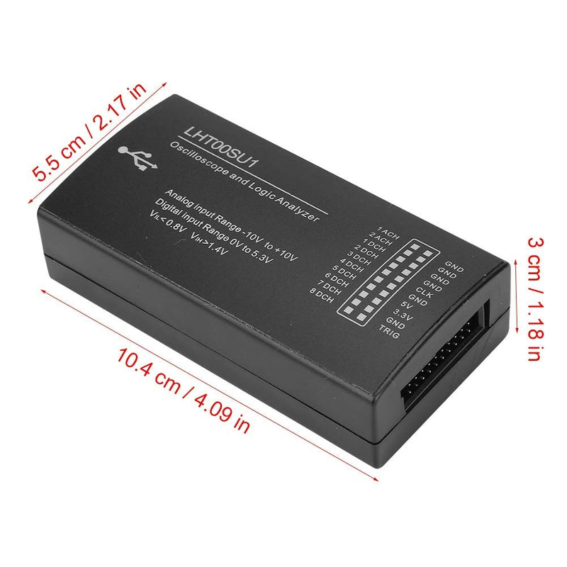 Signal Generator, Multi-Function LHT00SU1 Oscilloscope 2 Channel Input Virtual Oscilloscope Logic Analyzer USB Logic Analyzer