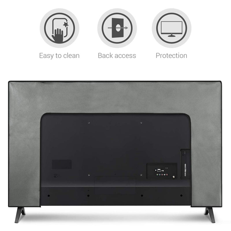 [AUSTRALIA] - kwmobile Dust Cover for 65" TV - Fabric Case TV Protector for Flat Screen TVs - Light Grey 
