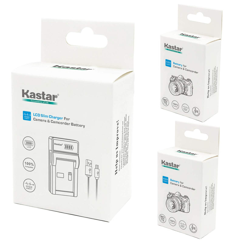 [AUSTRALIA] - Kastar Battery (X2) + LCD Slim USB Charger for Canon LP-E6 LP-E6N, EOS 60D 60Da EOS 70D XC10 EOS 5D Mark II 5D Mark III 5D Mark IV, EOS 5DS 5DS R, EOS 6D 7D Mark II, BG-E14 BG-E13 BG-E11 BG-E9 BG-E7 B 