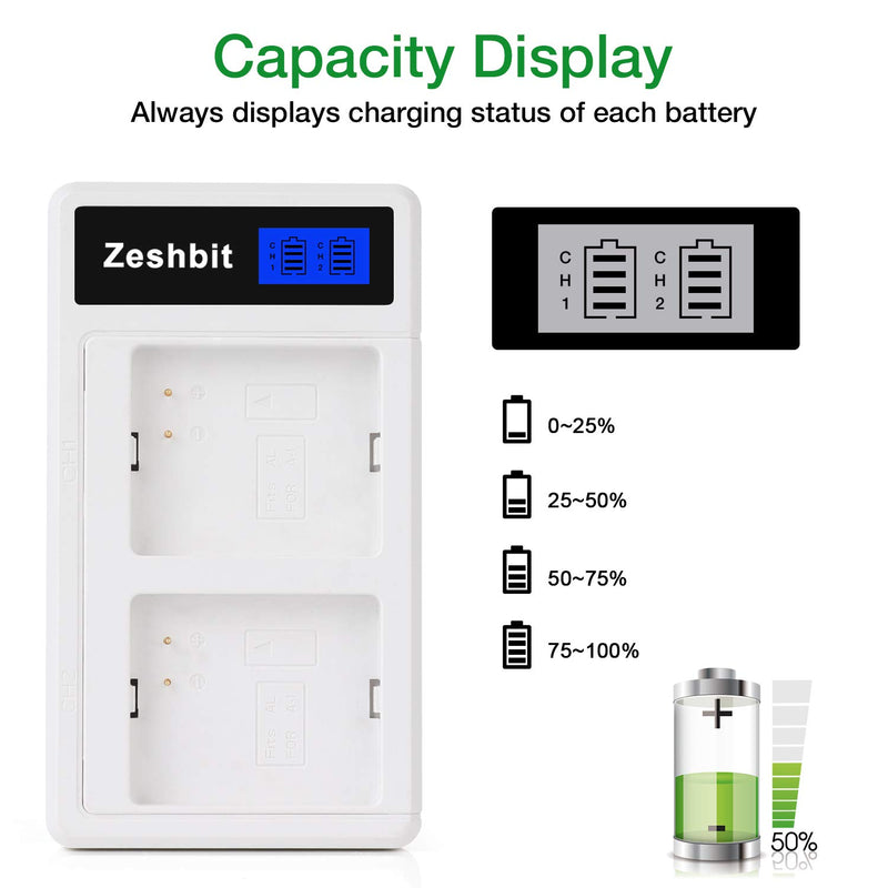 Dual Battery Charger for Arlo, Charging Station Compatible with Arlo Pro, Arlo Pro 2, Arlo GO, Arlo Light Security Camera with USB Cable (No Batteries)