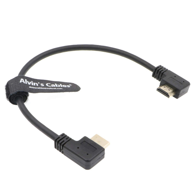 [AUSTRALIA] - Alvin's Cables Z Cam E2 L Shape 4K 60P HDMI Cable for Atomos Shinobi Ninja V Monitor and Portkeys BM5 Right Angle to Right Angle High Speed HDMI Cord Right Angle to Right Angle Upgrade 11.8 inches 