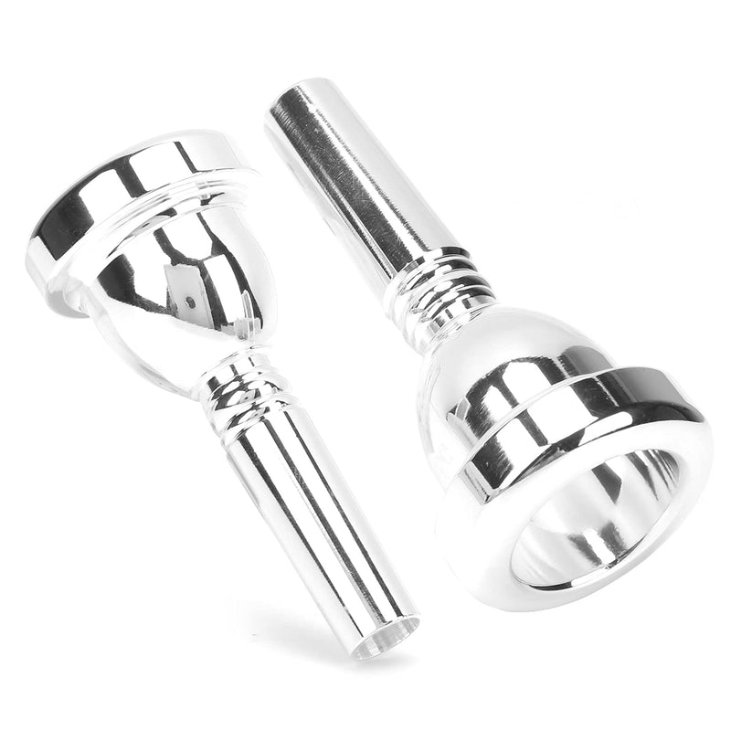 Trombone Mouth Piece, Brass Material 5G Trombone Mouthpiece Trombone Mouthpiece for Amateurs for Professional Players(Silver) Silver