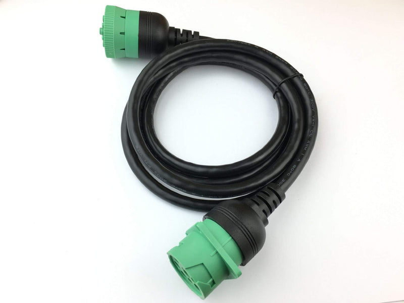 Type 2 J1939 Male to Female Extension Cable Full 9pin 20AWG 6Ft for Truck Freightliner Code Reader