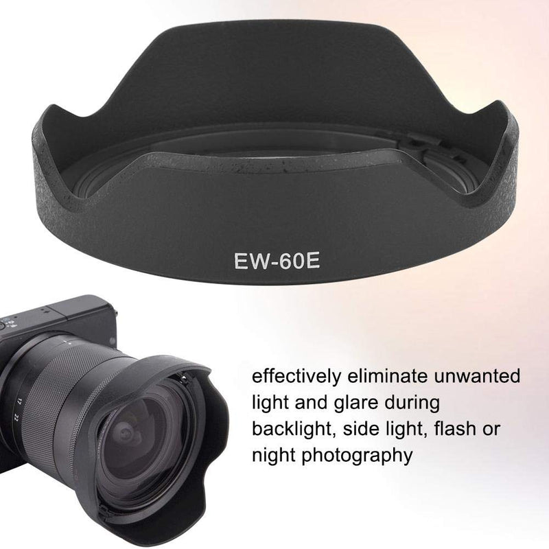 [AUSTRALIA] - Ef-m 11-22 paraluce - Camera Lens Hood EW-60E ABS Plastic Lens Hood for Canon EF-M 11-22mm f/4-5.6 is 