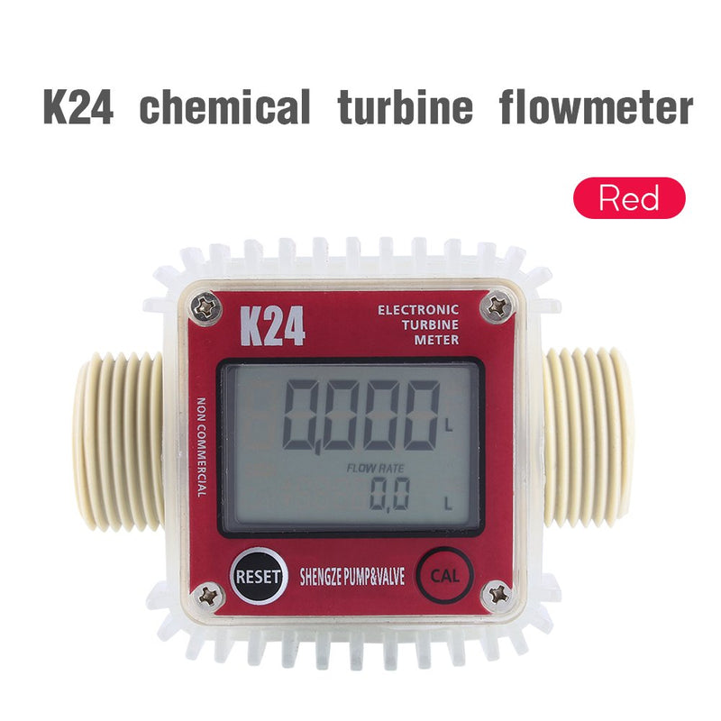 [AUSTRALIA] - K24 LCD Turbine Digital Diesel Fuel Flow Meter Anti-Corrosion for Diesel Fuel Oil Urea Chemical Liquid Water 