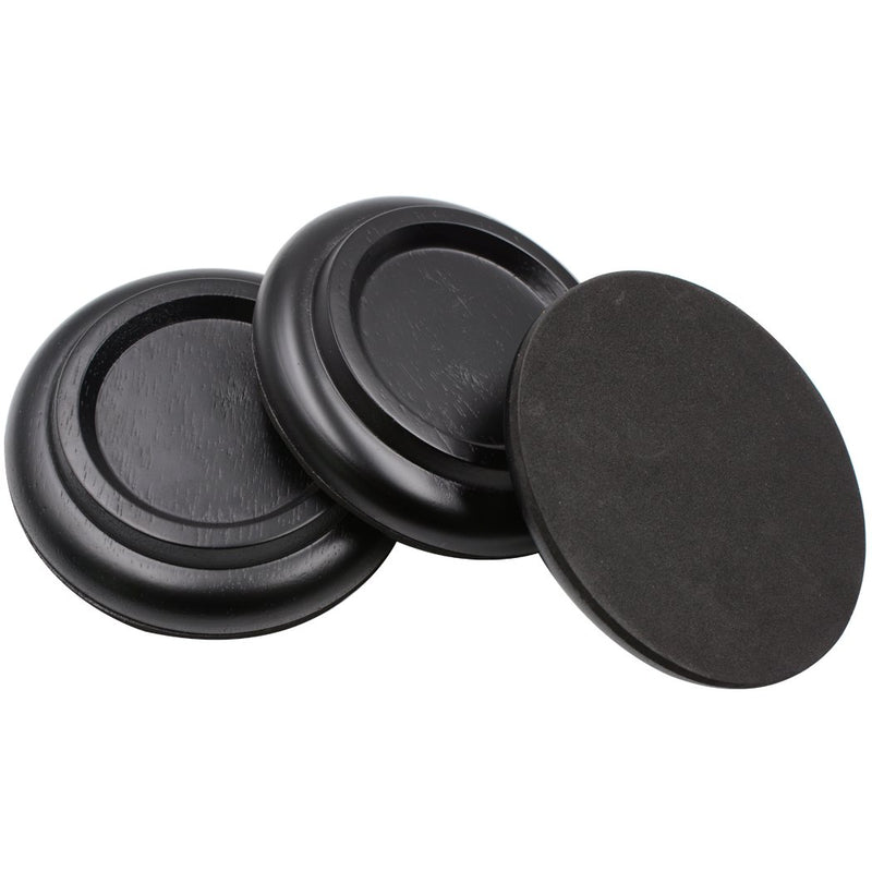 Piano Caster Cups Grand Piano Caster Cups Wood coasters Cups Piano Caster Pads for Grand Piano Wood Black