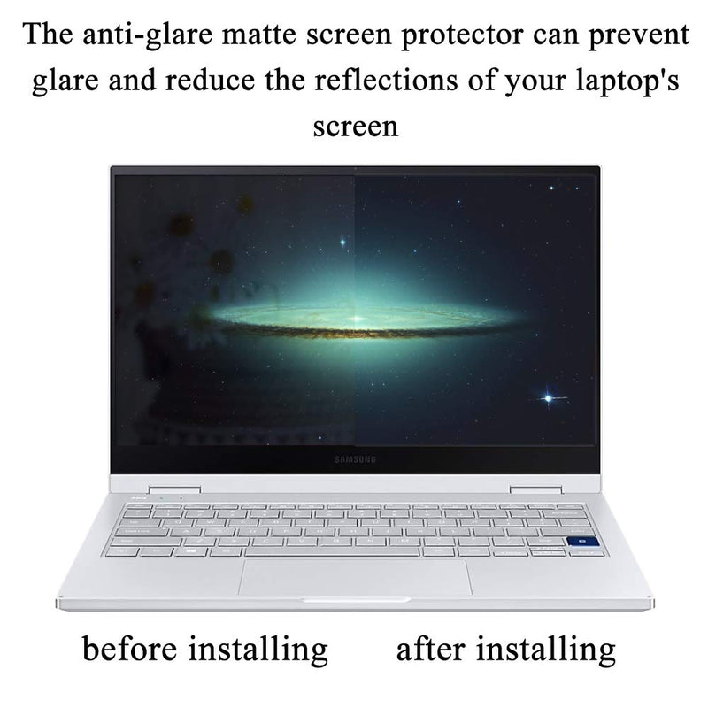 [2 Pack] Anti Glare Matte Screen Protector for 15.6" Samsung Galaxy Book Pro/Pro 360 / Galaxy Book Flex/Galaxy Book Ion/Chromebook 4+ Series 15.6 Inch with 16:9 Aspect Ratio Laptop (Matte Clear) Matte Clear