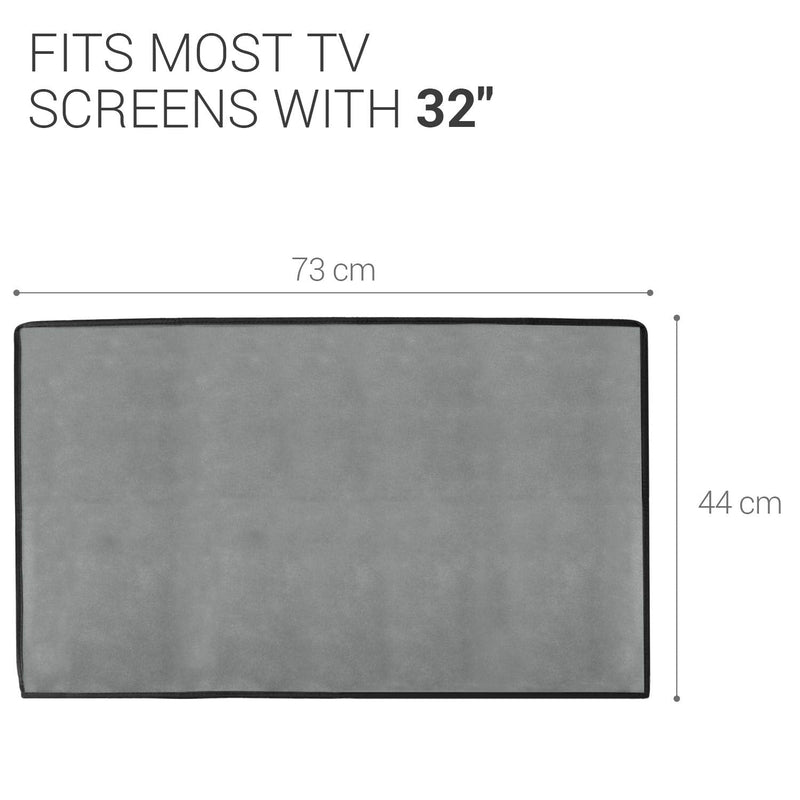 kwmobile Dust Cover for 32" TV - Fabric Case TV Protector for Flat Screen TVs - Light Grey