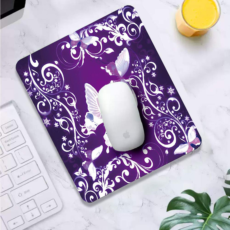 ReNext Brand New Purple Butterfly Rectangle Non-slip Rubber Mousepad Gaming Mouse Pad