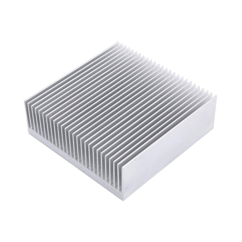 Aluminum Heat Sink 3.15 x 3.15 x 1 inch /80 x 80 x 27 mm Heatsink Radiator Circuit Board Cooling Cooler 26 Fins - Sliver
