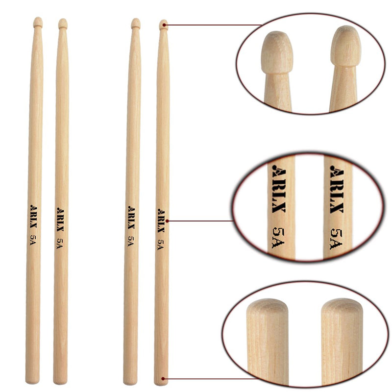 Drum Sticks 5A Classic Hickory Drumstick (2Pair Hickory)
