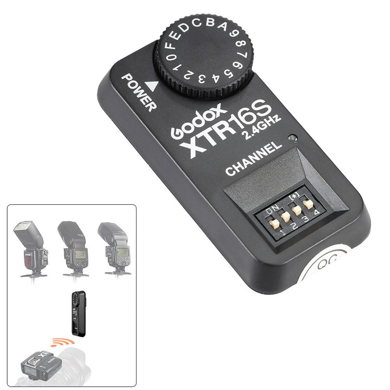 Godox XTR-16S Flash Receiver 2.4G Wireless X-System Remote Power Control for VING V860 V850