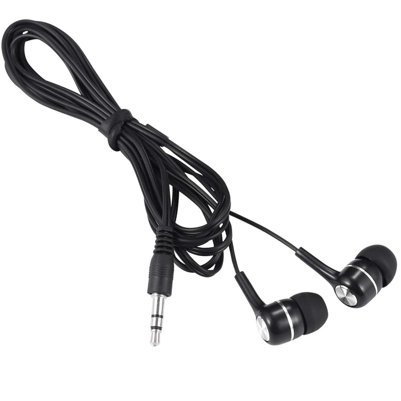[AUSTRALIA] - Bulk Earbuds Headphones Wholesale Earphones 50 Pack, Factorymall Low Cost Earbuds Disposable Ear Buds Bulk Headphones for School Classroom Students Kids-(Black) Black 