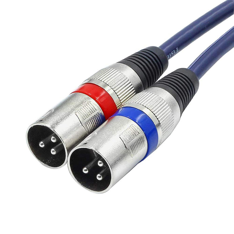 [AUSTRALIA] - DISINO Dual RCA to XLR Male Cable, 2 XLR to 2 RCA/Phono Plug HiFi Stereo Audio Connection Microphone Cable Wire Cord - 5 Feet / 1.5m 5 FT 