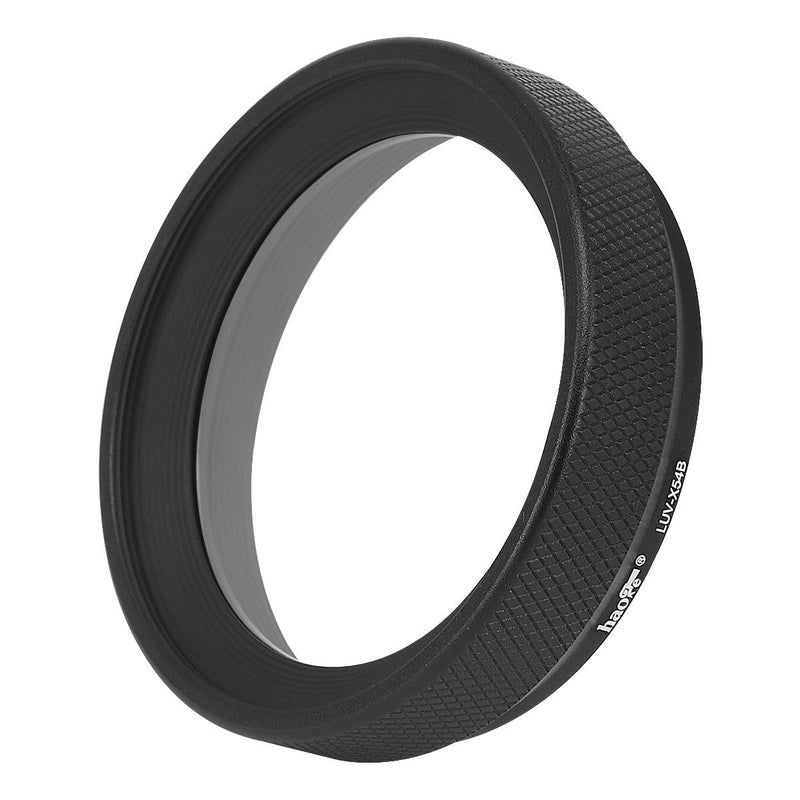 Haoge LUV-X54B Metal Lens Hood with MC UV Protection Multicoated Ultraviolet Lens Filter for Fujifilm Fuji X100V Camera Black