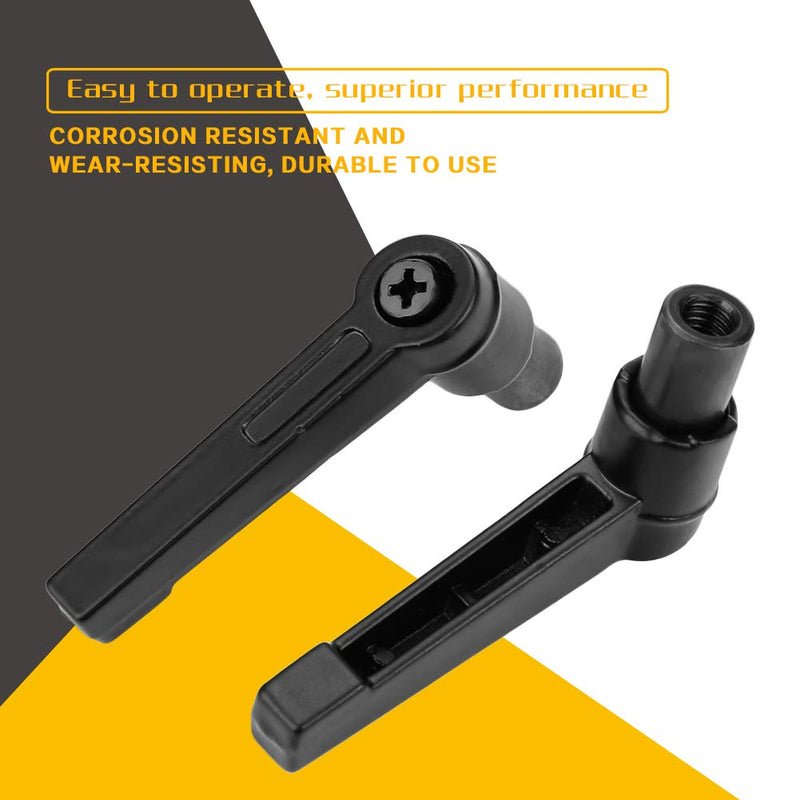 4Pcs Clamping Lever Handle M4/5/6/8/10/12 Level Adjustable Handles Knob Female Thread Machinery Adjustable Handle Clamping Handle Lever (M8) M8