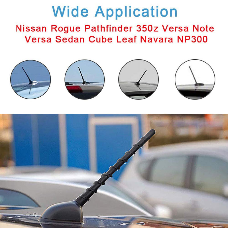 KSaAuto 7 Inch Spiral Antenna Compatible with Nissan 2008-2021,Rubber Antenna Replacement Mast OEM: 28215-8H700 / 28215JG40B / 282151FC0A / 282151FC0A / 282151FC0A / 282158H700 / CRCH-0035-TI