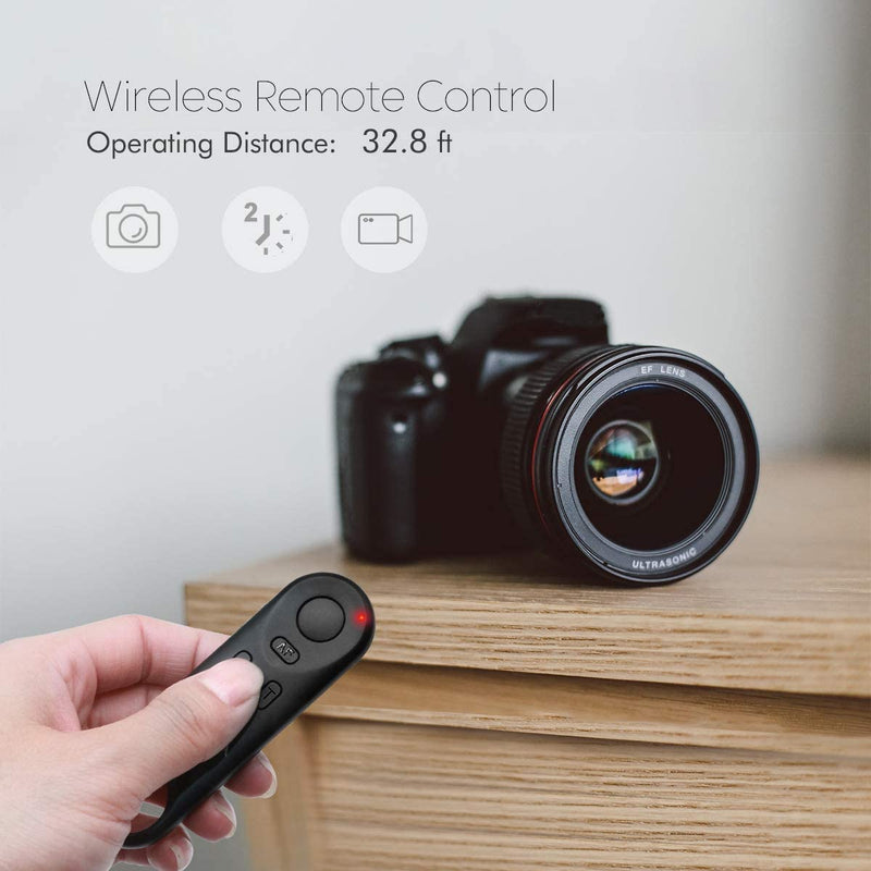 PHOLSY Wireless Remote Control Compatible with Canon EOS 90D, 850D, EOS R, EOS RP, 200D, 200D II, 250D, 6D Mark II, 77D, 800D, EOS M6 Mark II, M50, M200, G5X Mark II, G7X Mark III, SX70 HS