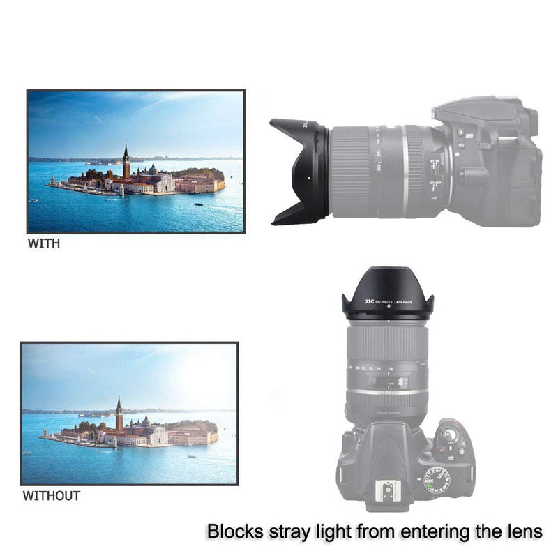 Reversible Lens Hood for Tamron B016 16-300mm F3.5-6.3 Di II VC PZD Macro Lens, Bayonet Lens Shade Protector Replaces Tamron HB016 Hood Replace Tamron HB016 Hood