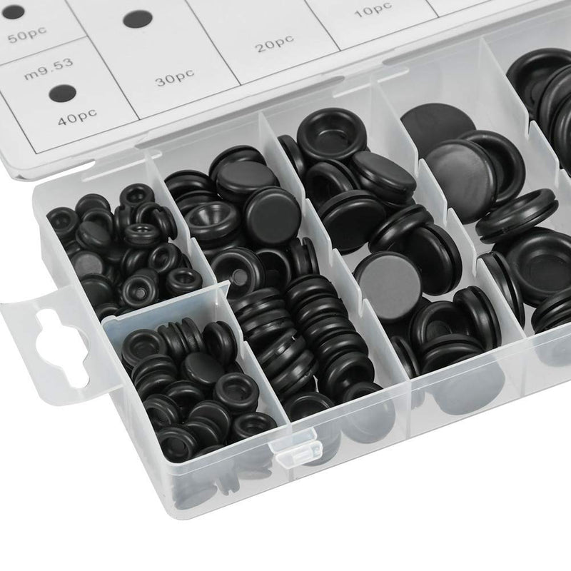 170 PCS Rubber Grommet Firewall Hole Plug Set Electrical Wire Gasket KitRubber Gasket Kit