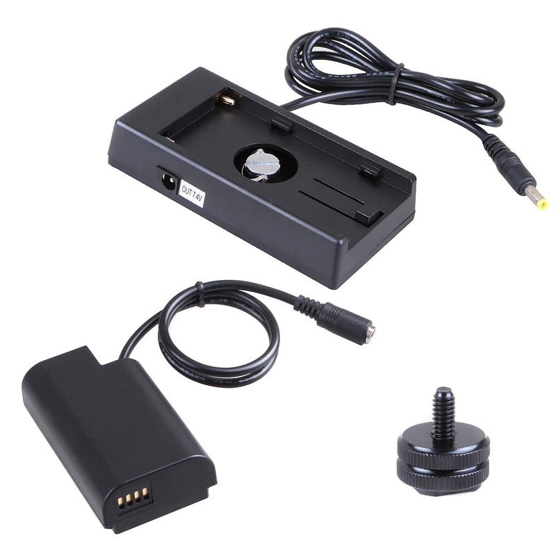 Foto4easy Power Adapter Cable,DMW-BLJ31 Dummy Battery with NP-F970 F750 F550 Battery Plate Power Adapter for Panasonic Lumix DC-S1HGK-K DC-S1RMGK-K DC-S1RGK-K DC-S1MGK-K DC-S1GK-K S Series Digital