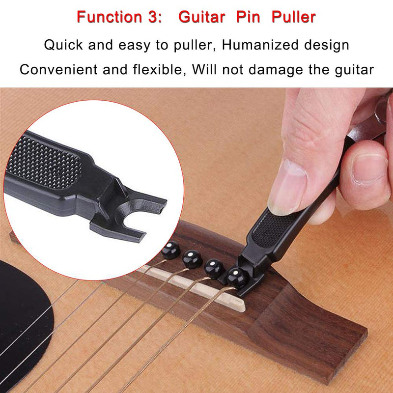 CJRSLRB 3Pack Guitar String Winder Guitar String Cutter and Bridge Pin Puller, 3 in 1 Guitar Tool Guitar Accessories