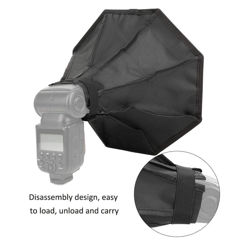 Bindpo Flash Softbox, 30x30cm Folding Speedlight Softbox Diffuser Cover Universal for Canon for Nikon for Sony DSLR Camera