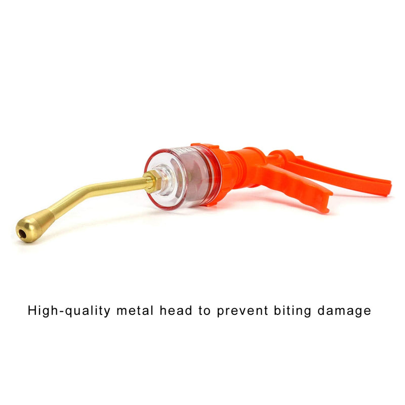QWORK 50ML Syringe, Metal Head Prevents bite Damage