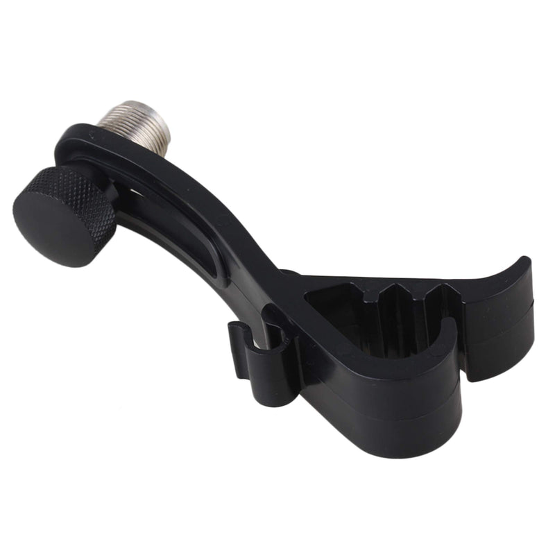 BQLZR Black Universal Drum Mic Clamp Shockproof Clip Holder Rim Mount