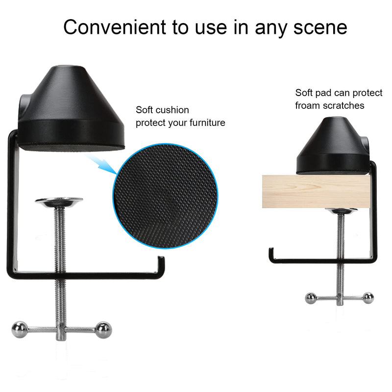 YOUSHARES Mic Stand with Windscreen and Dual Layered Mic Pop Filter Compatible with Rode PodMic Podcasting Microphone