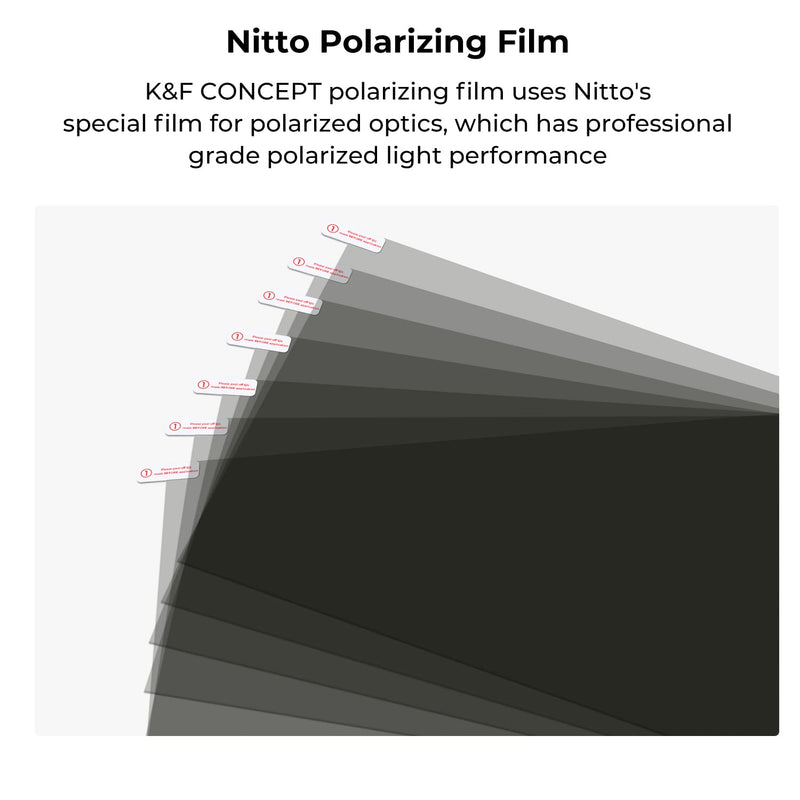 K&F Concept Linear Polarizing Film A4 Polarized Film Sheets Optical 20x30cm for Screen Educational Physics 1 Piece