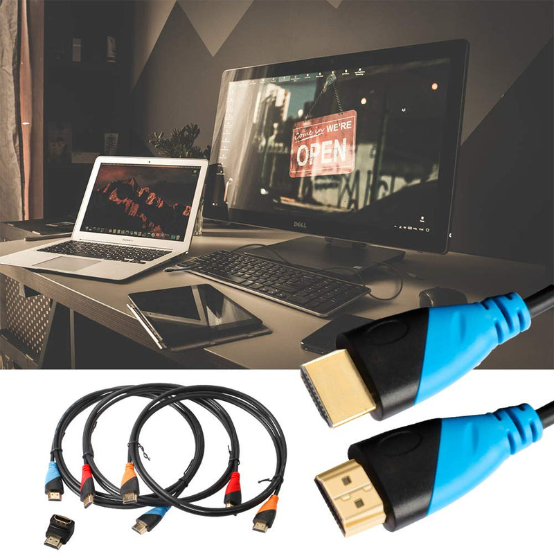 HDMI Cable Gold Plated 6ft/1.8m 4K 1080P High Speed HDMI 1.4 Cables Support Fire TV, Apple TV, Ethernet, Video, HD, 1080p, Xbox Playstation PS3 PS4 PC (HDMI Cable(3Pack) 6FT)
