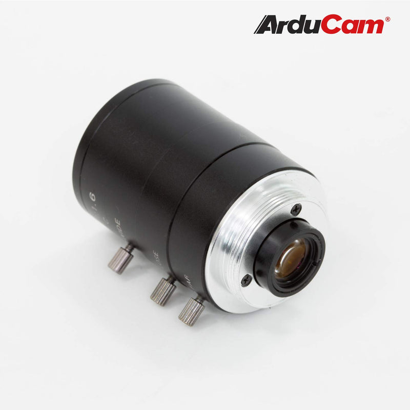 Arducam 4-12mm Varifocal C-Mount Lens for Raspberry Pi HQ Camera, with C-CS Adapter 4-12mm C-Mount Lens