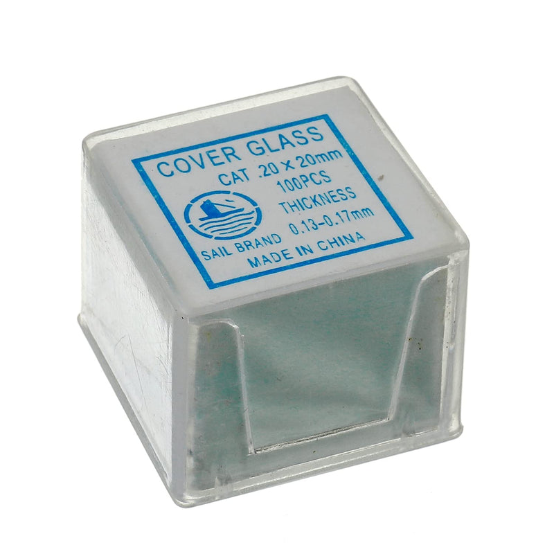 HUAREW 50 Pcs Ground Edge Pre-Cleaned Microscope Slides and 100 Pcs Pre-Cleaned Microscope Cover Glasses with 4 Plastic Droppers