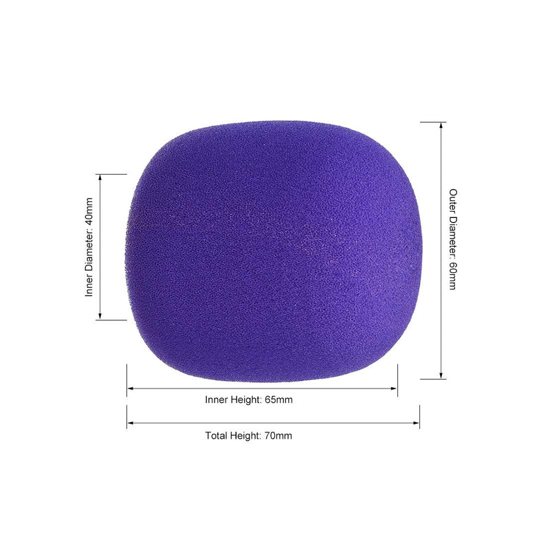 [AUSTRALIA] - uxcell Thicken Ball-Type Sponge Foam Mic Cover Handheld Microphone Windscreen Shield Protection Purple for KTV Broadcasting 