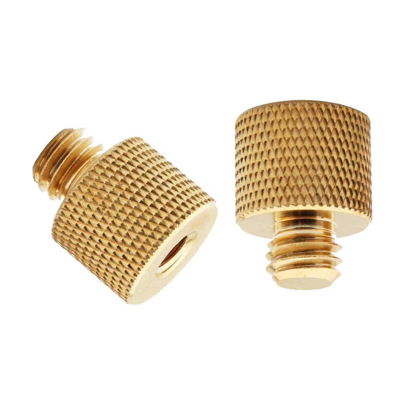 XINJUE(brass) 1/4"-20 Internal Thread to 3/8" -16 External Thread Tripod Screw Adapter, Tripod Accessory Microphone Stand Camera Screw Adapter 2 Pieces