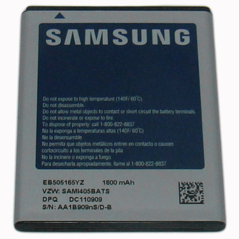 OEM Samsung Standard Battery for Samsung Stratosphere SCH-i405 EB505165YZ - Non-Retail Packaging - Blue
