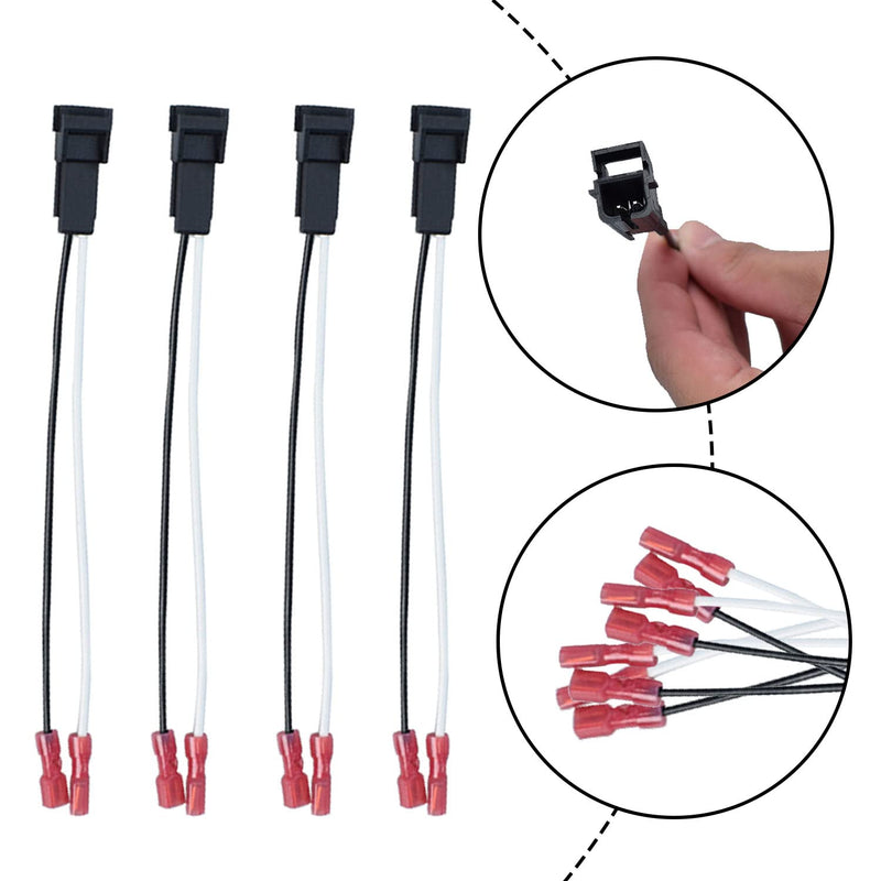 [AUSTRALIA] - 72-4568 Speaker Adapter Wiring Harness Replacement for General Motor Vehicles GMC Buick Cadillac Chevy Silverado Sierra Suburban Yukon Cobalt Colorado (4Pcs) 72-4568 
