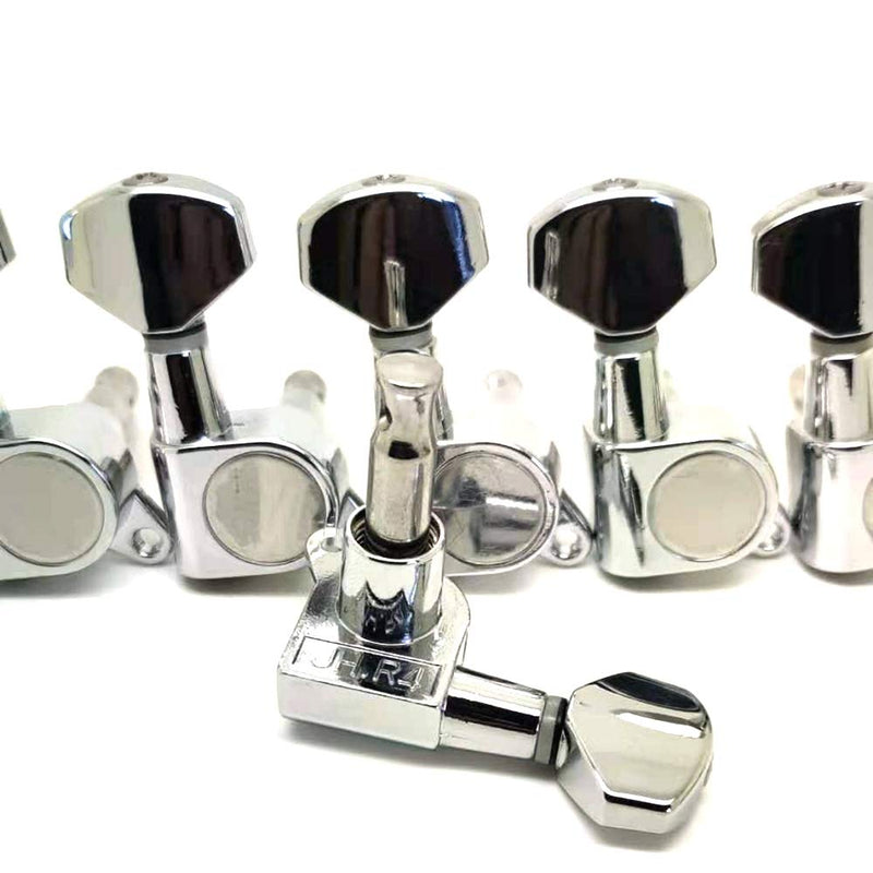 JIN HO 6 in-line 6R Guitar Tuning Peg Tuners Machine Heads For Fender Stratocaster Start tele Style Guitar Chrome J07