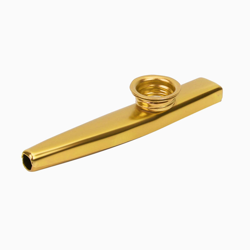 Aluminum Alloy Mouth Kazoo Flute Instrument Accessory Toy for Kids Accessory (Gold) Gold