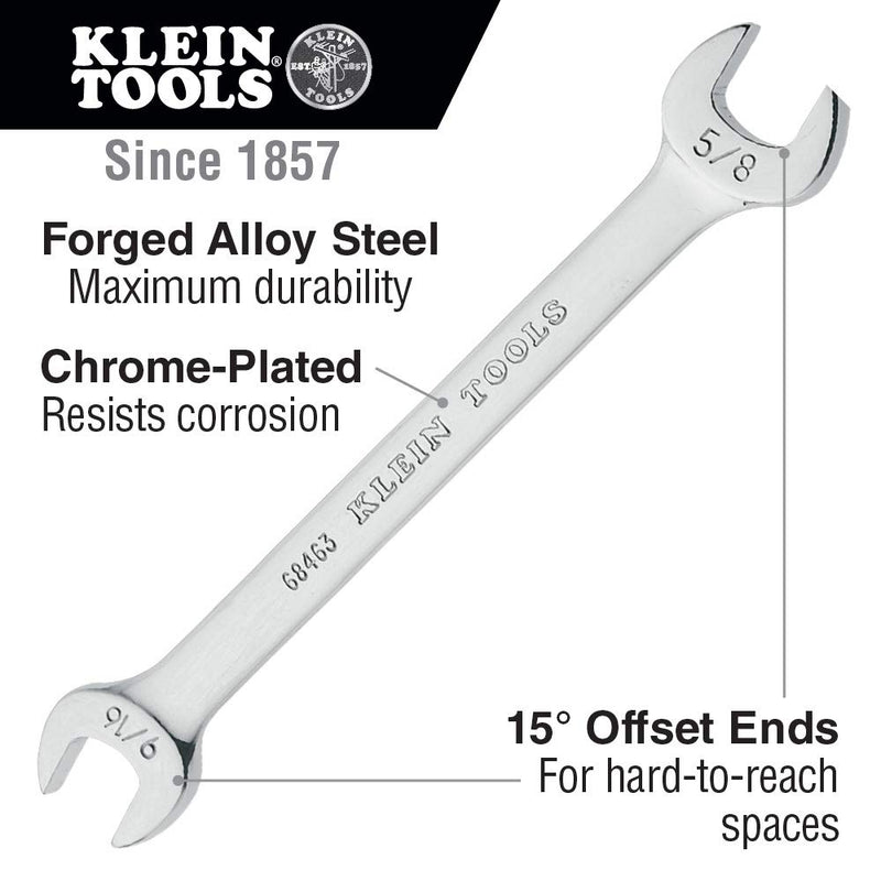 Open-End Wrench 1/2-Inch, 9/16-Inch Ends Klein Tools 68462