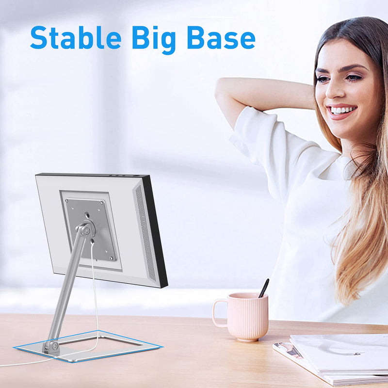 Almoz Tilt Stand for Show 15, Raise Up to 7" from Desk, Rotate 360° Vertically, Desktop Show 15 Mount with Sturdy Aluminum Materia and Stable Big Base, Black (Metallic) metallic