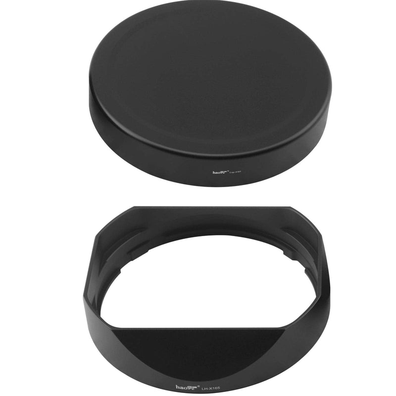 [AUSTRALIA] - Haoge LH-X16B Square Metal Lens Hood Shade with Metal Cap for Fujifilm Fuji Fujinon XF 16mm F1.4 R WR Lens xf16mm/f1.4 on Camera XS-10 X-H1 X-Pro3 X-Pro2 X-Pro1 X-T4 X-T3 X-T2 X-T1 X-T30 X-T20 