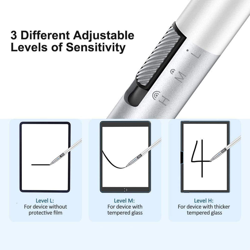 Nillkin Stylus Pen [Adjustable] High Sensitive Rechargeable Digital Drawing Capacitive Stylus Pencil Compatible with iPad,Samsung Tablets and Touch Screen Cell Phones