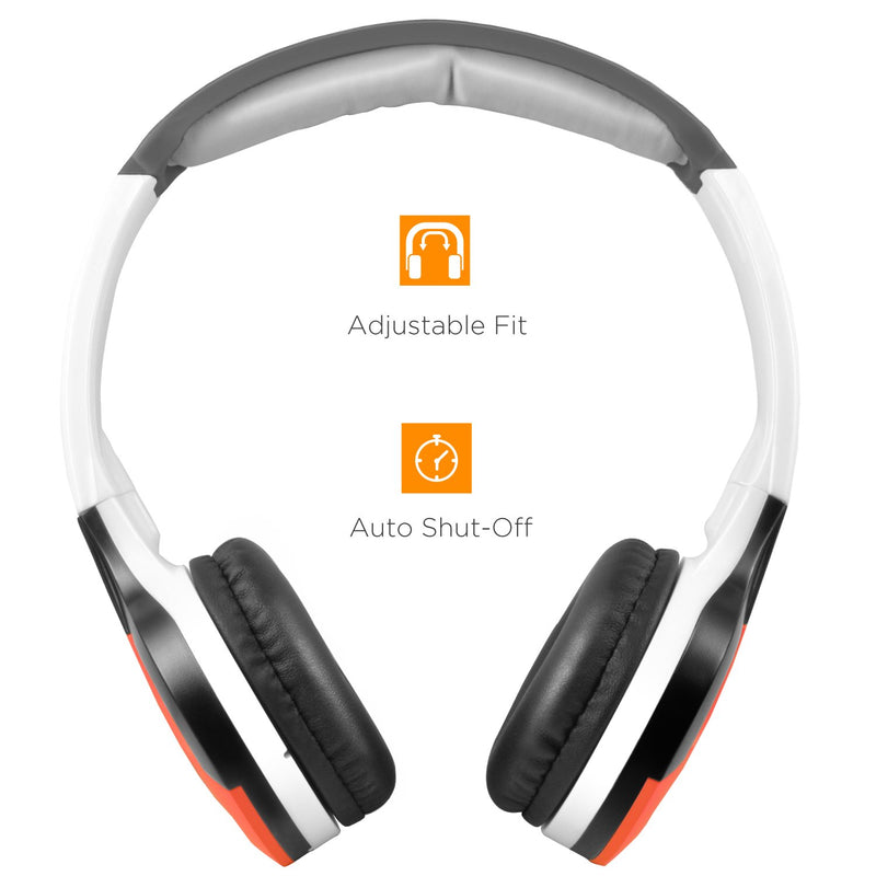 XO Vision Universal IR in Car Entertainment Wireless Foldable Headphones, Orange